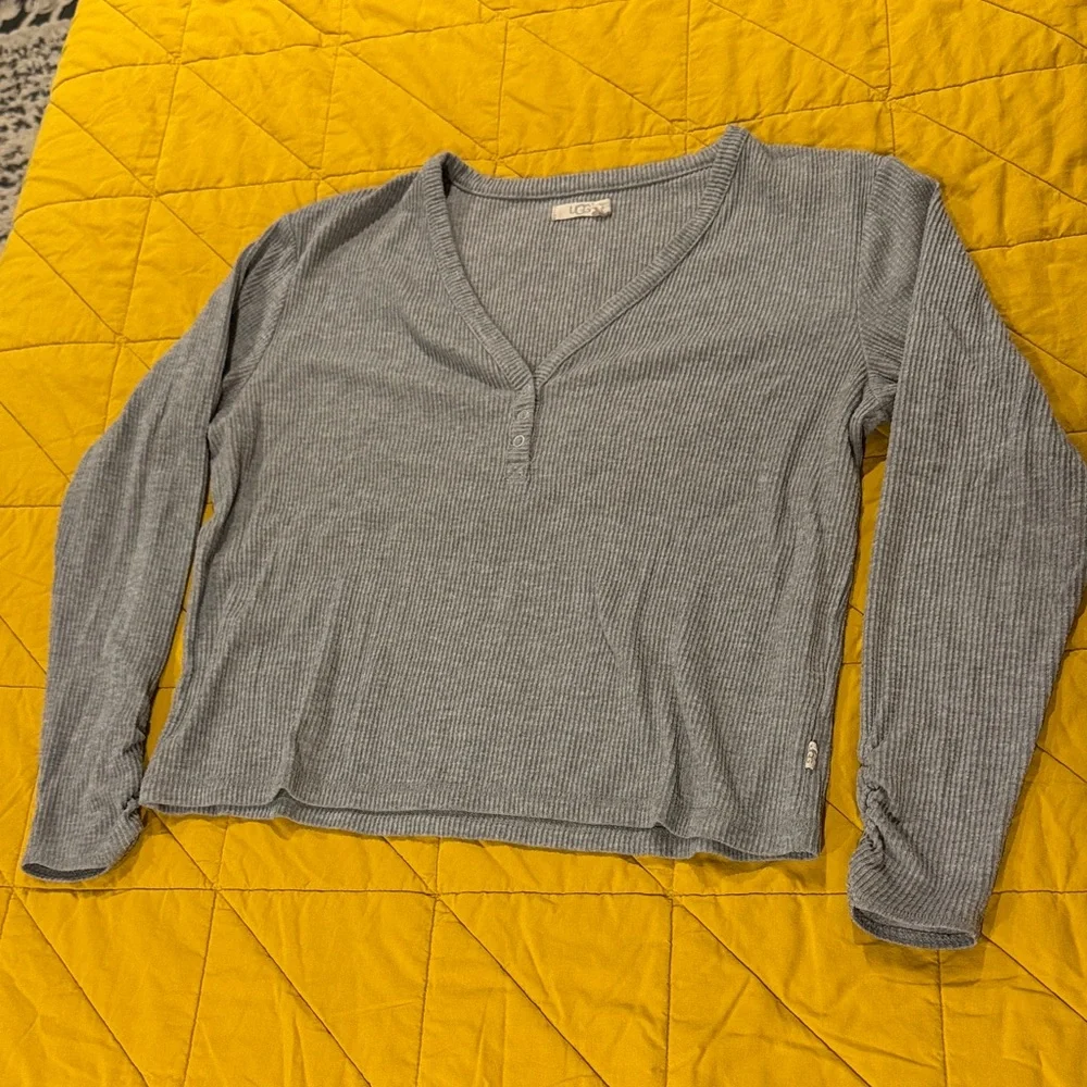 UGG Gray Ribbed Pajama Set - Picture 2 of 5